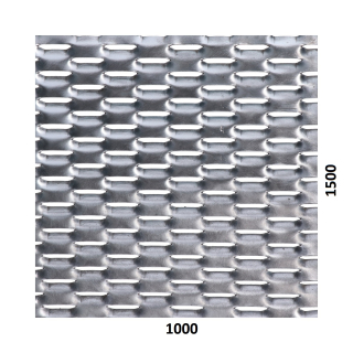 Ťahokov Zn 1000 x 1500 x 1,5 mm, oko 47 x 18 mm, mostík 8 mm