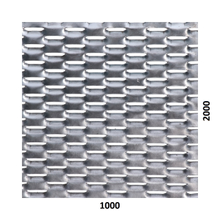 Ťahokov Zn 1000 x 2000 x 1,5 mm, oko 47 x 18 mm, mostík 8 mm