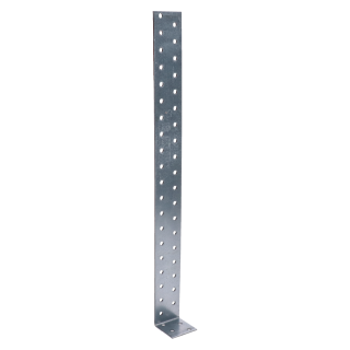 Uholník kotevný 400 x 40 x 40 x 2 mm, pozink, otvory ø 5 mm