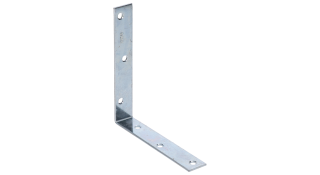 Uholník 125 x 125 x 22 x 2 mm, pozink, otvory ø 4,5 mm