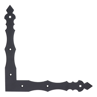 Dekoratívny rohovník 300 x 300 x 40 x 4 mm, čierny