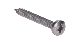 Nerezová skrutka samorezná 3 x 20 mm, polguľatá, AISI 304