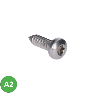 Nerezová skrutka samorezná 6,3 x 22 mm, polguľatá, AISI 304