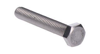 Skrutka M10 x 20 mm, šesťhranná, DIN 933, AISI 304