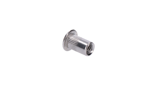 AISI 304 nitovacia matica M4, rýhovaný driek, L = 8 mm