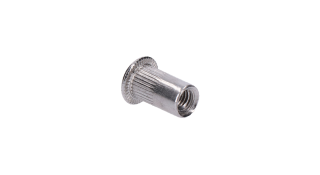 AISI 304 nitovacia matica M5, rýhovaný driek, L = 10 mm