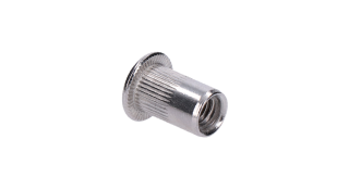 AISI 304 nitovacia matica M6, rýhovaný driek, L = 13 mm