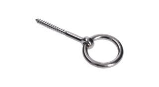 Skrutka s kruhom, závit do dreva, AISI 316, 60 mm