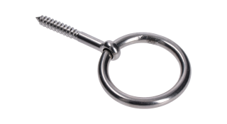 Skrutka s kruhom, závit do dreva, AISI 316, 80 mm