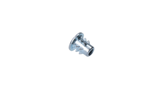 Narážacia matica do dreva M4 x 9,4 mm, zinková zliatina