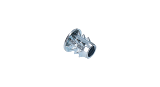 Narážacia matica do dreva M6 x 13,9 mm, zinková zliatina