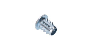 Narážacia matica do dreva M6 x 14,7 mm, zinková zliatina