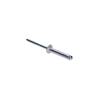 Trhací nit 4 x 12 mm, zápustná hlava, hliník/pozink oceľ