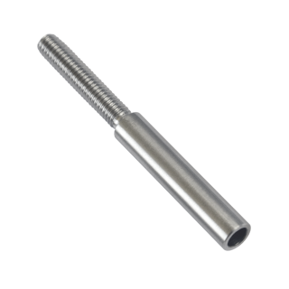 Úchyt (lisovací) pre lanko ø 5 mm, závit M6, brúsená AISI 316