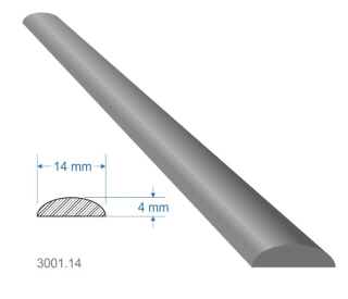 Pásovina oblá D, 14 x 4 x 2000 mm, mäkká