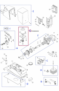 SPAMG00200 kit motoru pre RB400 s držiakom, slimákom