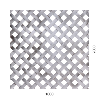 Dierovaný plech Zn t = 1 mm, diera 10 x 10 mm, rozteč 18 mm