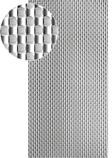 Plech pozinkovaný, 2000 x 1000 x 1,2 mm, 3D vzor pletenina