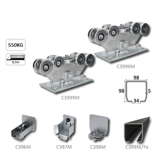 MEDIO-9 samonos do 550 kg, profil 98 x 98 x 6000 mm, Fe