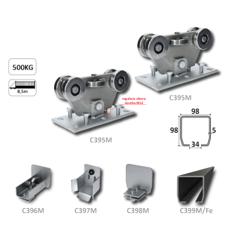 MEDIO samonos do 500 kg, profil 98 x 98 x 6000 mm, Fe