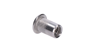 AISI 304 nitovacia matica M6, rýhovaný driek, L = 19,5 mm