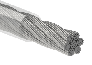 Oceľové lanko ø 4 mm (7 x 19 dr.) pozink s PVC obalom