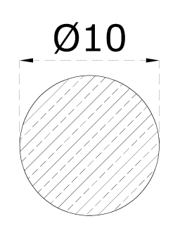 DOPREDAJ tyč ø 10 x 1000 mm, kartáčovaná nerez AISI 304