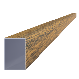 Hliníkový jokel 60 x 40 x 1 x 6000 mm, štruktúra ORECH