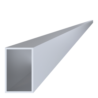 Hliníkový jokel 80 x 50 x 3 x 6000 mm, bez úpravy