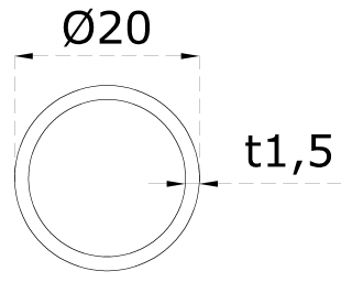 DOPREDAJ trubka ø 20 x 1,5 x 4000 mm, brúsená AISI 304