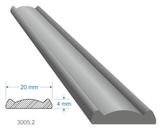 DOPREDAJ Pásovina plochá 20 x 4 x 3000 mm s oblúčikom