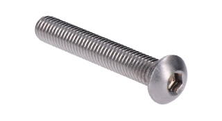 Nerezová polguľatá skrutka M10 x 80 mm, DIN 7991/AISI 304