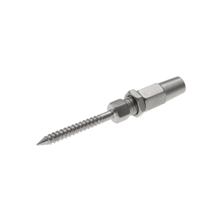 Úchyt do dreva pre lanko ø 4 mm, brúsená AISI 316