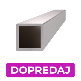 DOPREDAJ Profil 12 x 12 x 1 x 2000 mm, brúsená AISI 304