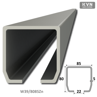C profil s otvormi 80 x 85 x 5 x 1000 mm, pozinkovaný