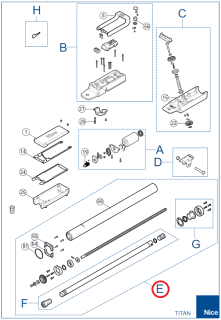 SPAMG206A00 komplet kit piestu s rúrou pre pohon TTN6024