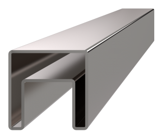 Madlo 40 x 40 mm, L = 6000 m, sklo 8 - 17,5 mm, AISI 304