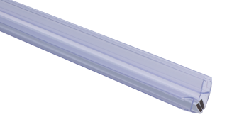 Plastové tesnenia magnetické, sklo 10 mm, 90°, L = 2200 mm