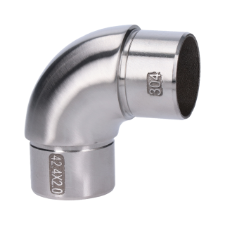 Spojka oblúková na trubku ø 42,4 mm, brúsená nerez AISI 304