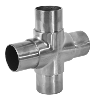 Spojka krížová na trubku ø 42,4 mm, brúsená nerez AISI 304