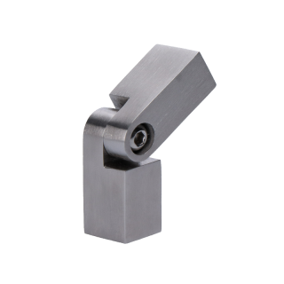 Spoj nastaviteľný na tyč 12 x 12 mm, brúsená nerez AISI 304