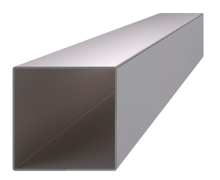 Profil 80 x 80 x 2 x 6000 mm, brúsená nerez AISI 304
