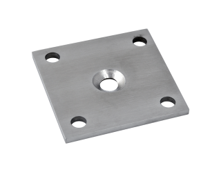Kotviaca platňa 92 x 92 mm na drevený stĺp, brúsená AISI 304