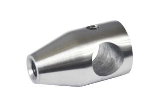 Držiak tyče ø 12 mm, plochý, závit M5, brúsená AISI 304