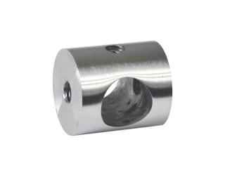 Držiak tyče ø 12 mm, plochý, závit M5, brúsená AISI 304