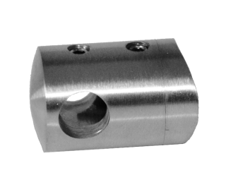 Držiak tyče ø 10 mm na trubku ø 42,4 mm, brúsená AISI 304
