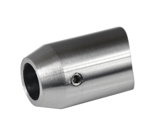 Držiak tyče ø 12 mm koncový na trubku ø 42,4 mm, AISI 304