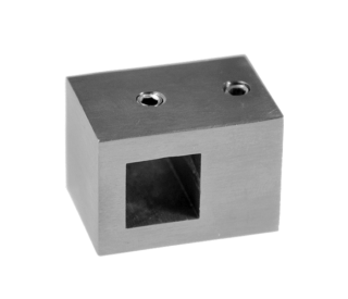 Držiak profilu 10 x 10 mm, plochý, brúsená nerez AISI 304
