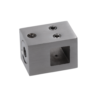 Držiak profilu 12 x 12 mm prechodný, plochý, AISI 304