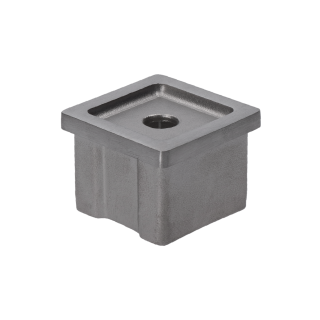 Držiak madla na jokel 40 x 40 mm, brúsená nerez AISI 304